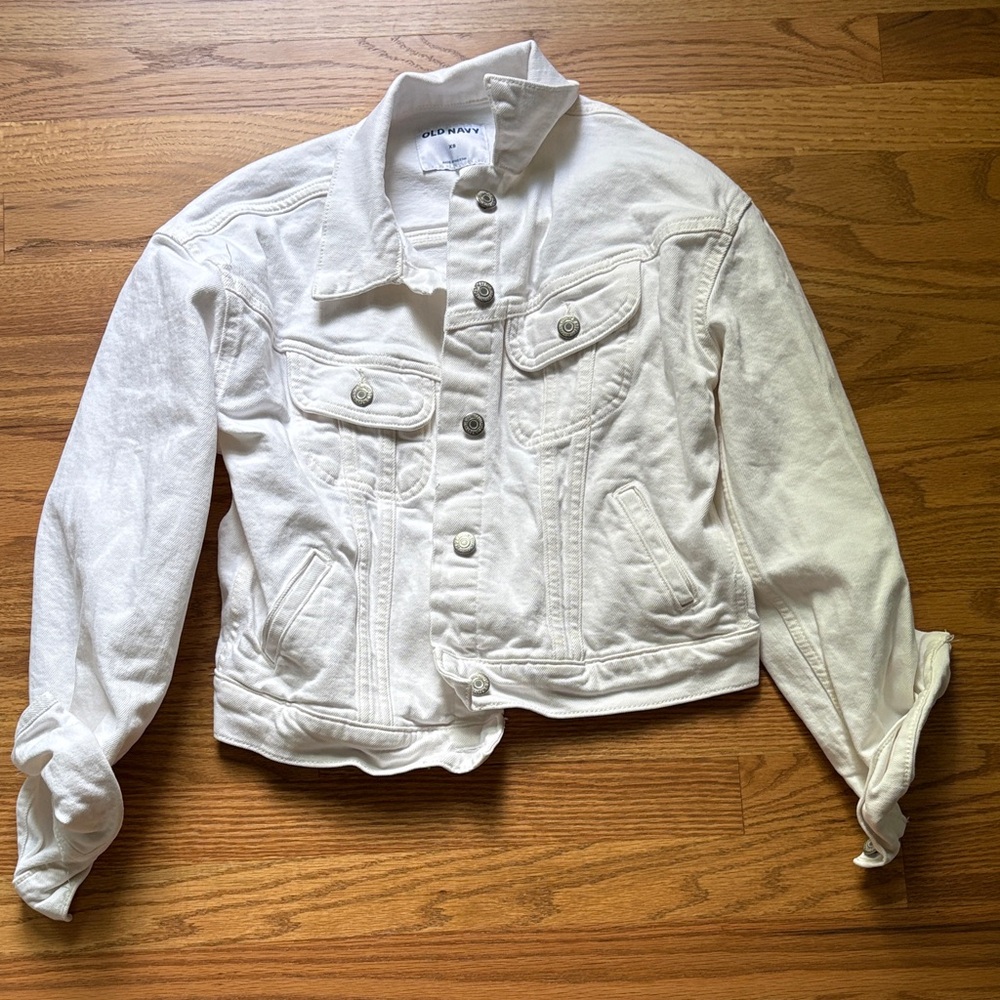 Old Navy Classic White Jean Jacket